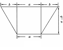 一条水渠其横断面为梯形,如图所示,根据图中的长度求出横断面面积的代