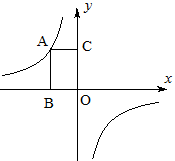 如图,a为反比例函数的图象在第二象限上的任一点,ab⊥x轴于b,ac⊥y轴