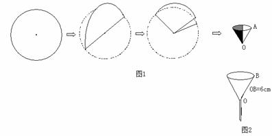 在一次科学探究实验中,小明将半径为5cm的圆形滤纸片1